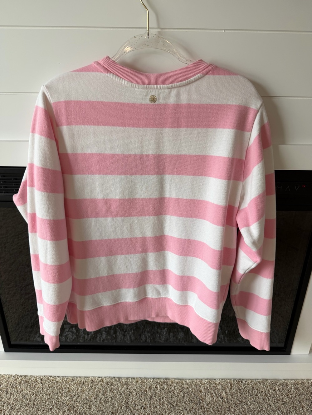 Lilly Pulitzer Pink and White Palm Tree sweatshirt - Picture 6 of 8